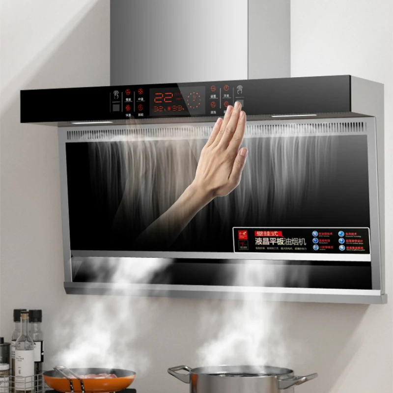 Большая автоматическая подъемная кухонная вытяжка Диапазон вытяжки очистка