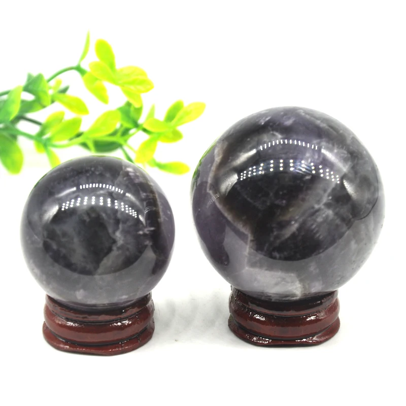 

2 Size Amethyst Ball Natural Stone And Crystal Reiki Wand Spirituality Meditation Tool Home Office Desktop Decoration Christmas