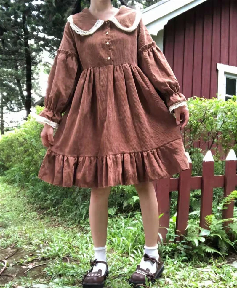 Harajuku Лолита платье уличная мода женское платье мягкие японские игрушки фонарь рукав Готический стиль тюль Лолита милое платье для девочки