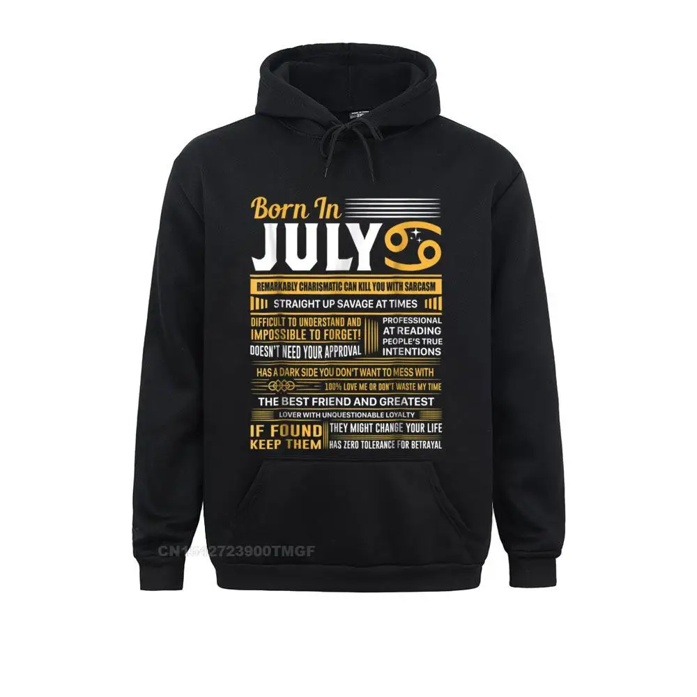 Mens Funny Custom Hoodies Summer Sweatshirts Casual Long Sleeve July Birthday Gifts Born In July Cancer Oversized Hoodie Hoods