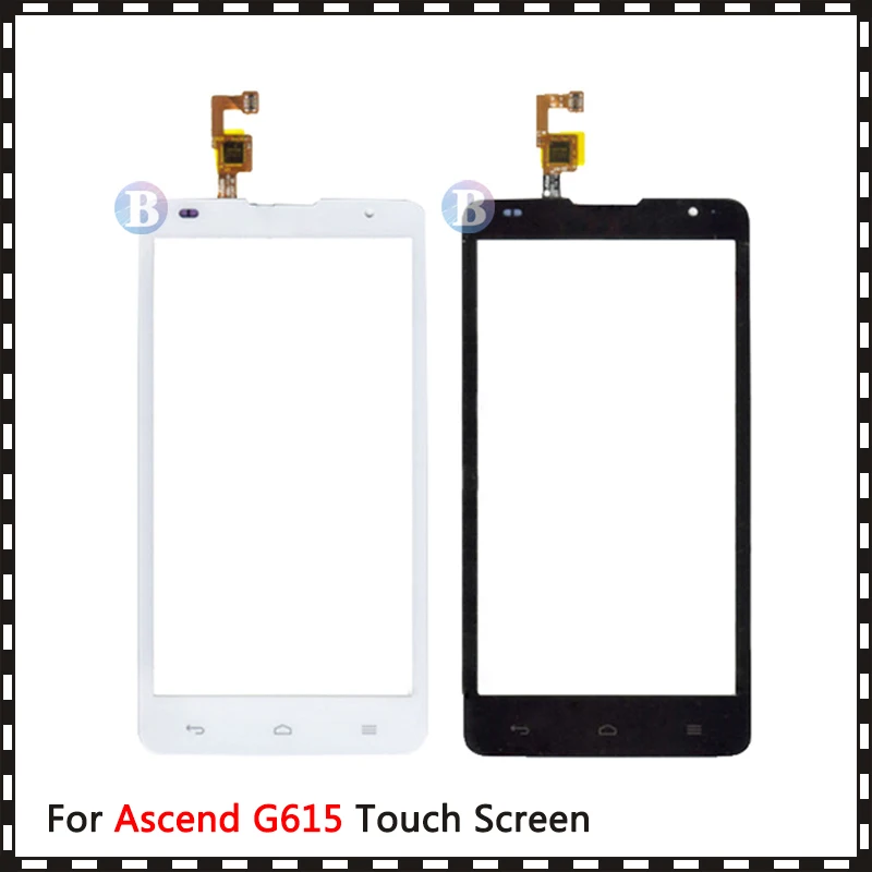 

High Quality 5.0" For Huawei Ascend G615 Touch Screen Digitizer Sensor Outer Glass Lens Panel Black White+Tracking Code