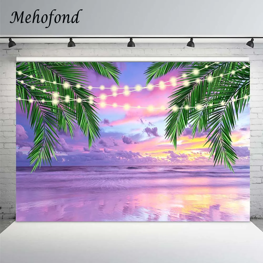 Фон для фотосъемки с изображением морского пляжа Mehofond лета тропическая красота