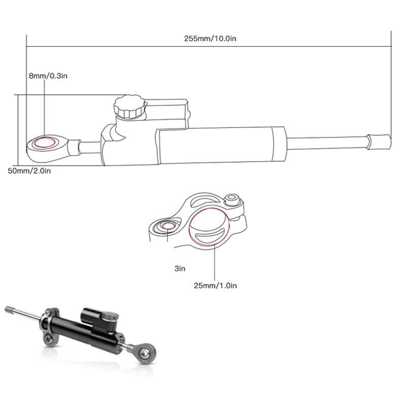

For Honda CB650F 2014-2018 Motorcycle Steering Dampers Stabilizer shock absorber with Bracket Mount CNC Adjustable Moto parts
