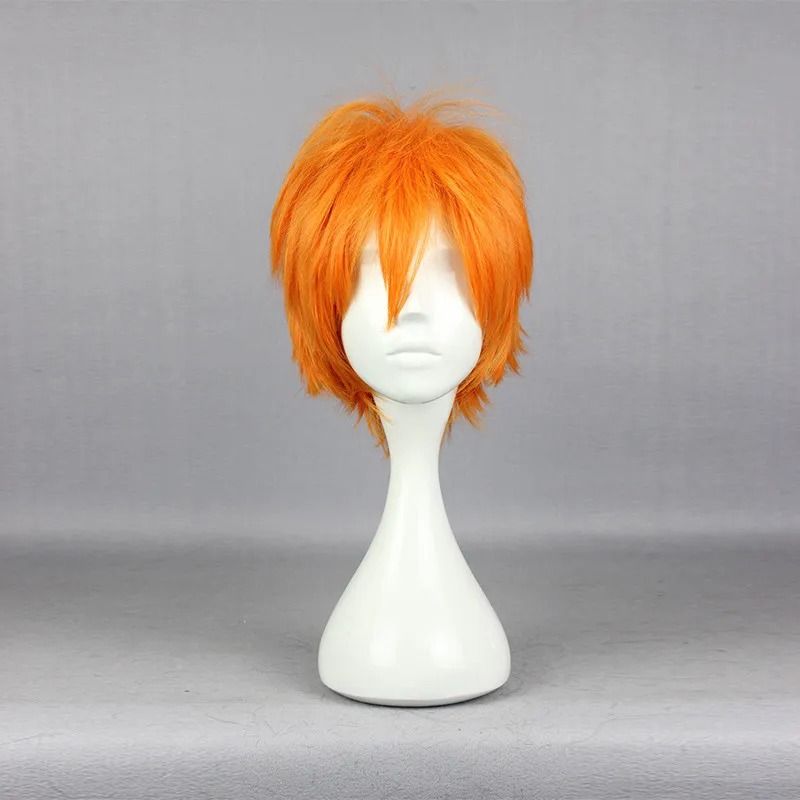 Аниме Haikyuu! Парики Shoyo Hinata для косплея короткие искусственные волосы и Кепка