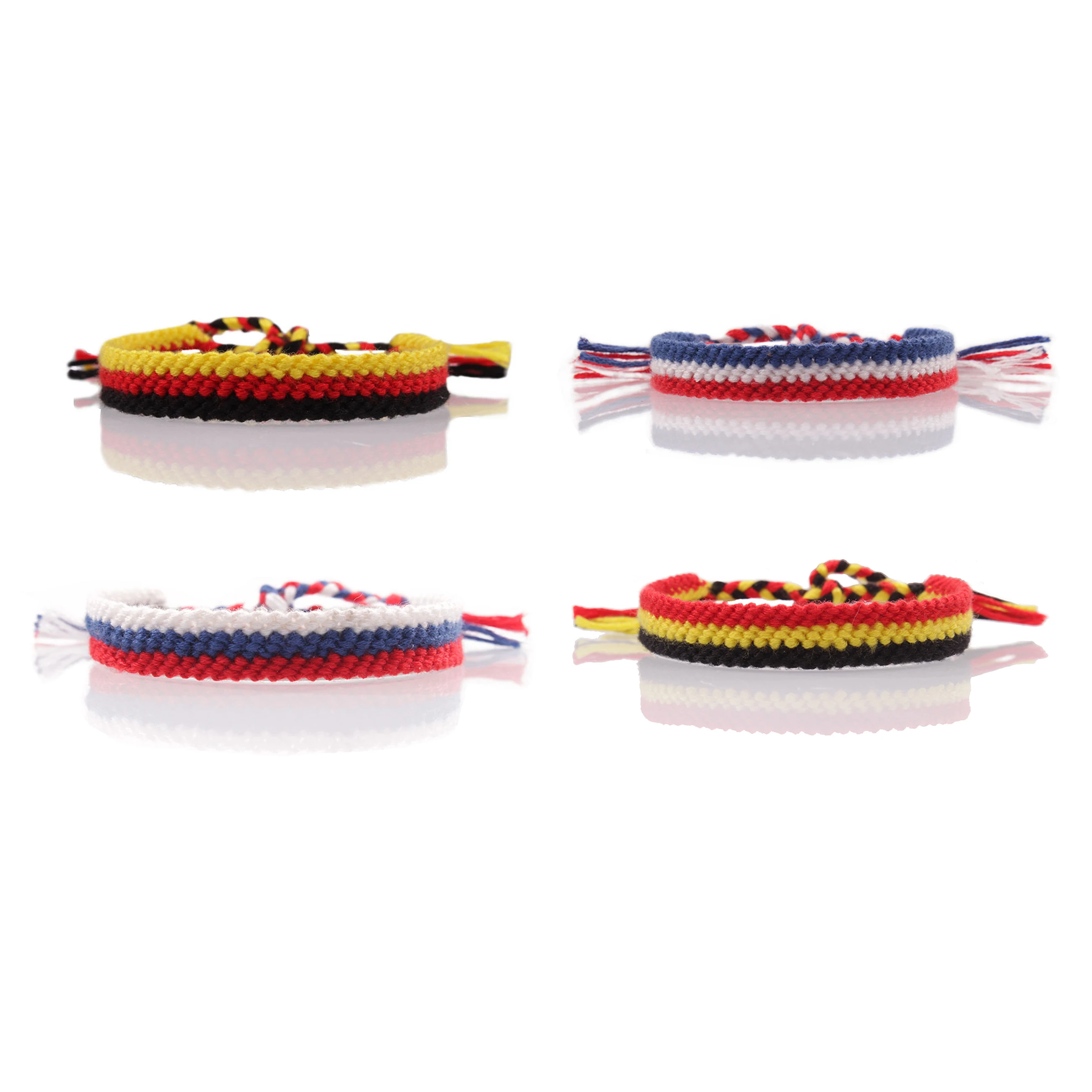 Флаг Германии России Нидерландов Франции Бельгии макраме браслет дружбы для