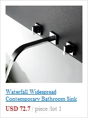 Матовый никель/хромированный кран для раковины кран для ванной комнаты установка квадратное отверстие 3 Двойная Ручка Медный кран горячей и холодной воды