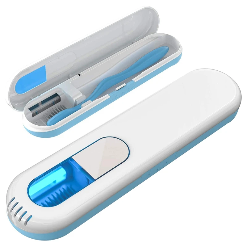 

UV Box Toothbrush Holder Cleaner Box Home Health Care Toothbrush Storage Case,2 Pack