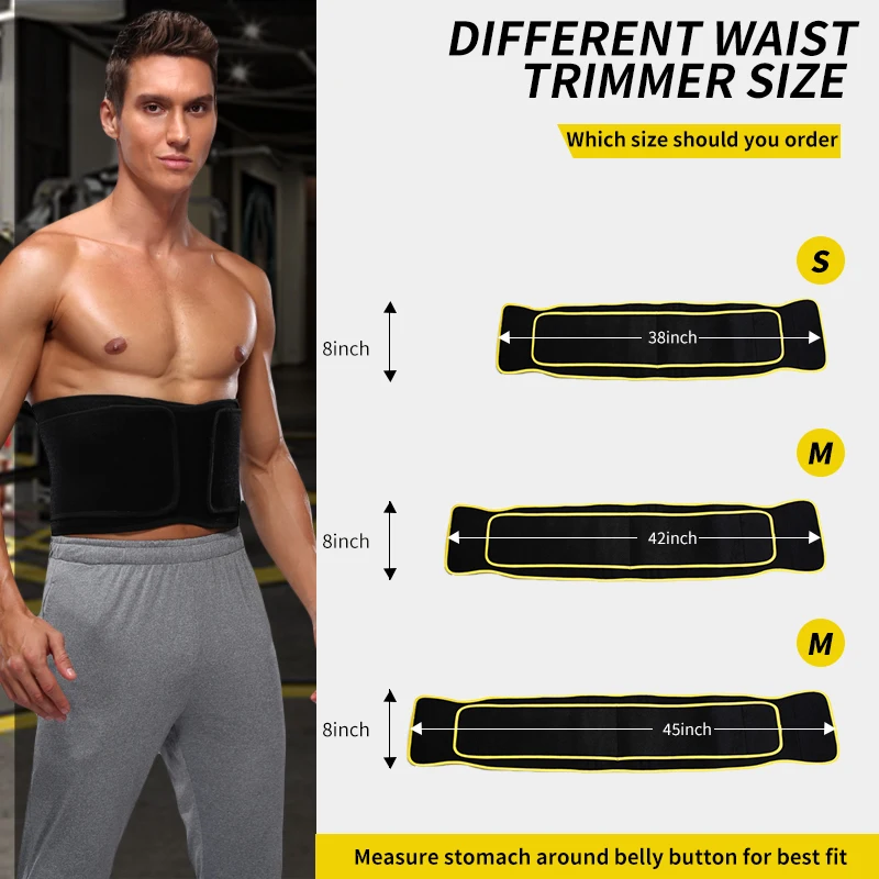 Пояс-триммер мужской из Массажный пояс с эффектом сауны неопрена для похудения |
