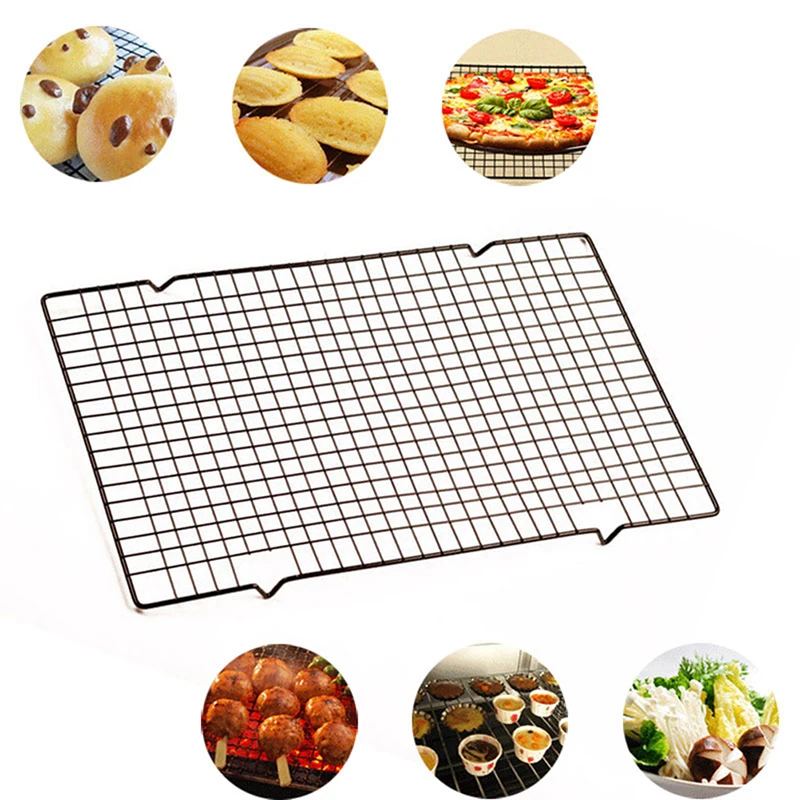 1PC Stainless Steel Nonstick Cooling Rack Fits Baking Pan Heavy Duty Oven Safe for Roasting Cooking Grilling 28x25.5cm | Дом и сад