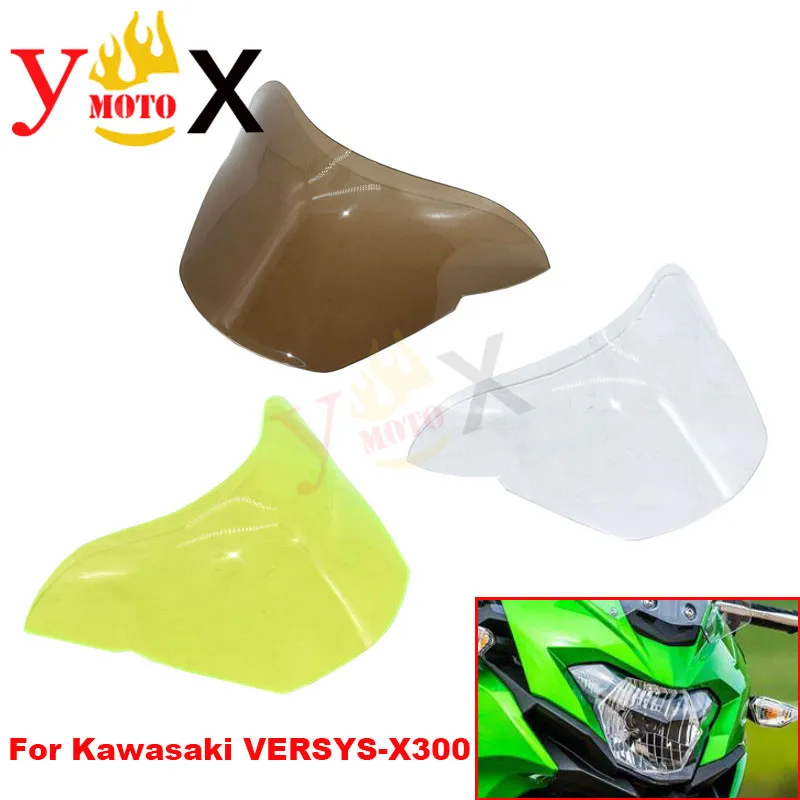 

VERSYS-X 300 ABS Front Headlight Head Light Headlamp Protector Len Cover Shield For KAWASAKI VERSYS X-300 VERSYS-X300 17-19