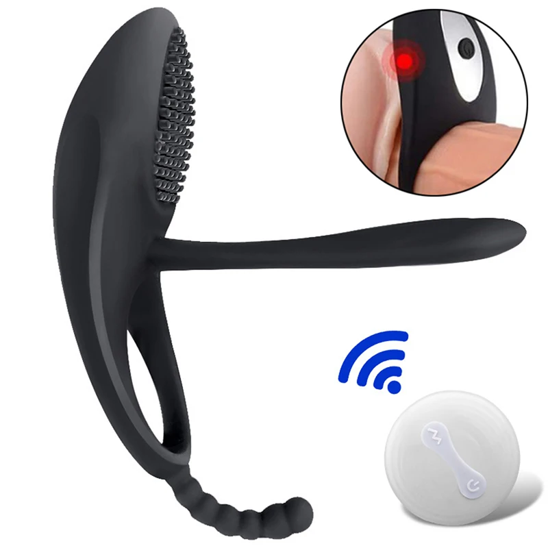 

Vibrating Cock Delay Ring Clitoral Stimulation Raised Stretchy Prolong Enhancer