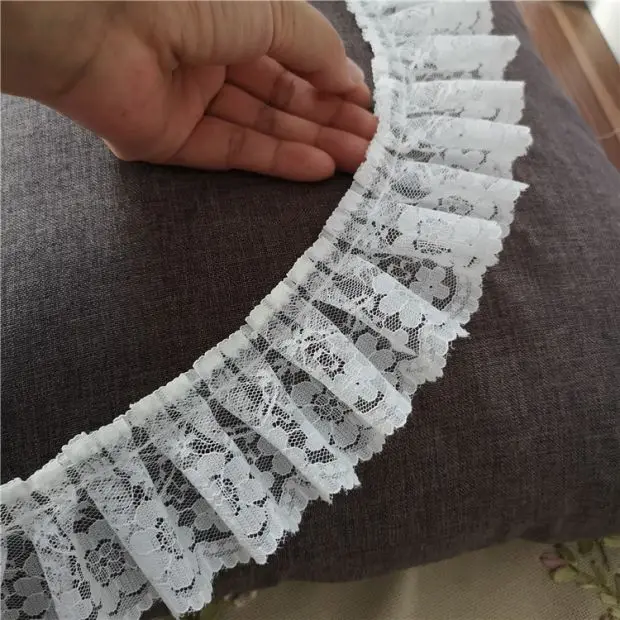 1 ярд 91 см плиссированное платье товары для рукоделия шитье гипюр черный белый 3D