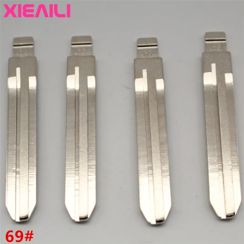 Металлические заготовки XIEAILI 69 #, 50 шт., Неразрезанные, Flip KD полотно дистанционного ключа, для Toyota, для Subaru S622