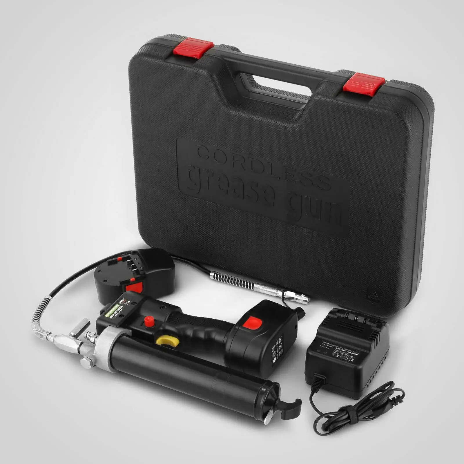 Электрический смазочный пистолет аккумуляторная батарея 18 в 107 см psi тяжелая + 2