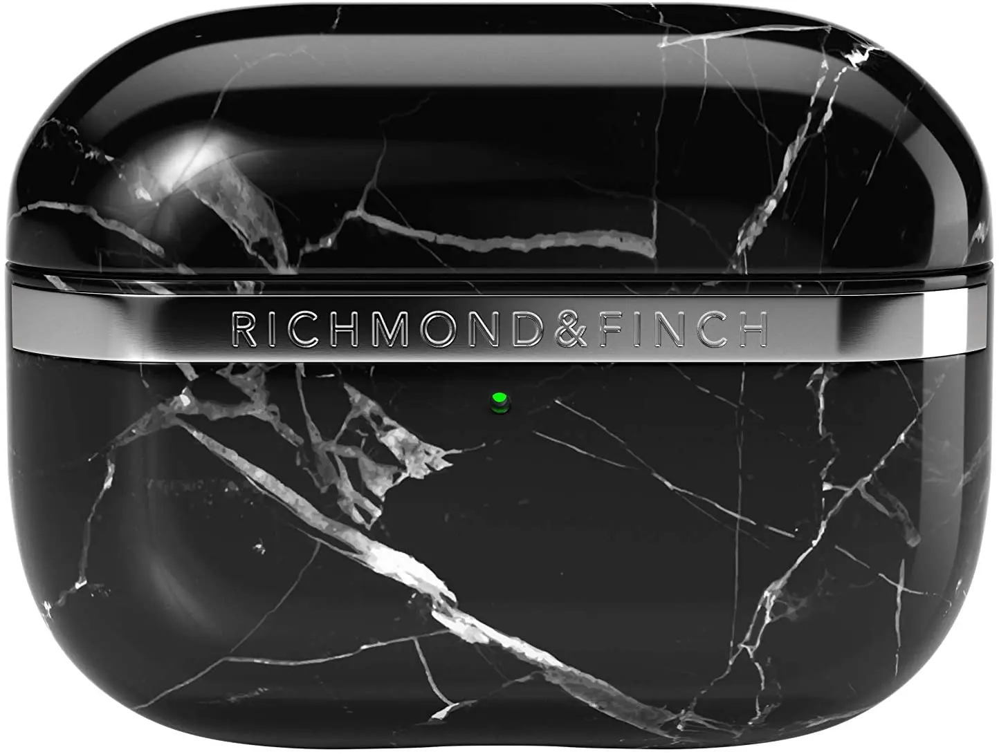 

RICHMOND & FINCH Airpod Pro Case, Black Marble Full Protective Cover, Shockproof, Scratch Resistant, Wireless Charging