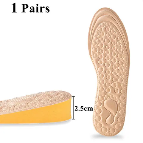Женские удлиняющие стельки, пластины из пены с эффектом памяти, внутренние вставки для обуви, стельки для роста