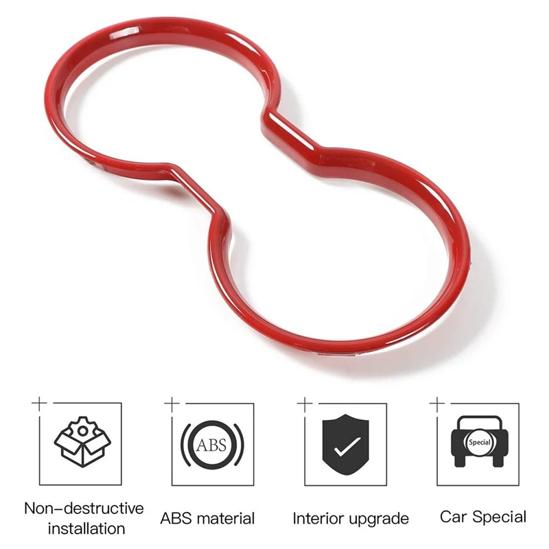 Передняя Крышка держателя стакана для воды JK внутренняя отделка ABS Jeep Wrangler JKU &amp