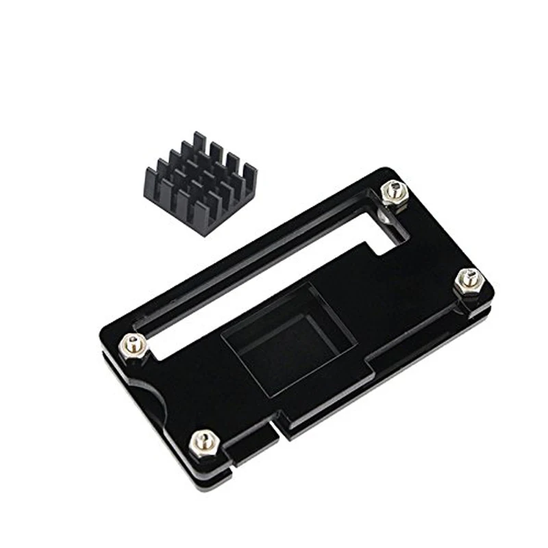 Акриловый чехол для Raspberry Pi Zero с радиатором прозрачный черный и синий корпус RPI