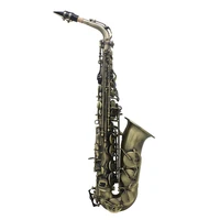 eb alto saxophone antique green professional woodwind instrument abalone shell key e flat sax with case musical instrument parts