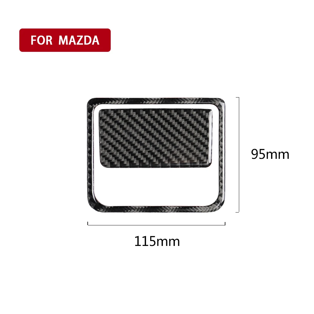 

For Mazda 3 Axela 17-18 Carbon fiber Front Storage Glove Box Handle Cover Trim x