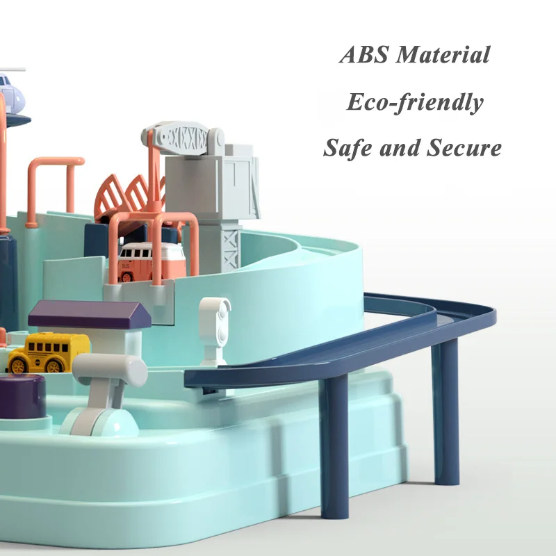 Manual Car Adventure Track Toys For Children Educational Rescue Vehicles Parking Lot Table Games simulation Gift | Игрушки и хобби