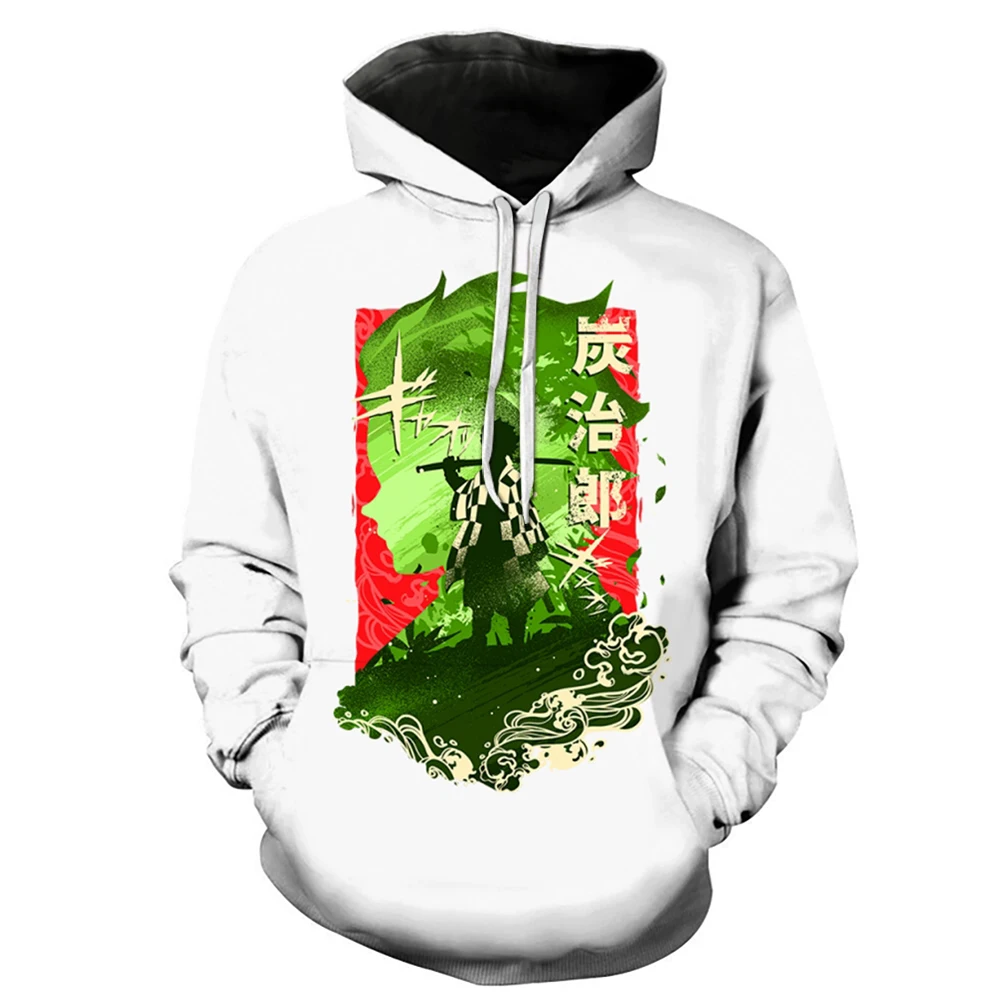 

Fashion 3D Print Hoodies Demon Slayer Kamado Tanjirou Print Pullover Sleeve Streetwear Children's clothing Sweatshirt Hoodies