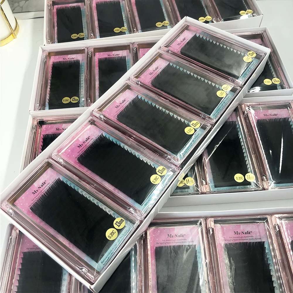 Ресницы для наращивания с изгибом натуральные индивидуальные 3D норковые