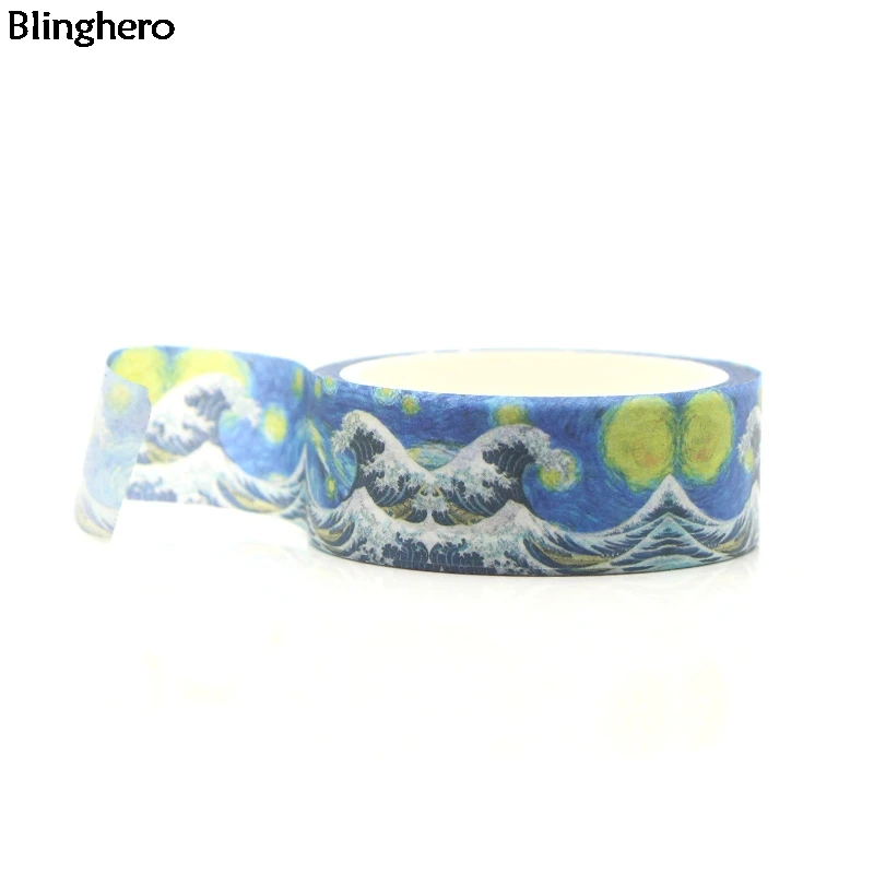 Blinghero Kanagawa Wave 15 мм X 5 м Прохладный Васи кран рукоделие изоляционная лента клейкие
