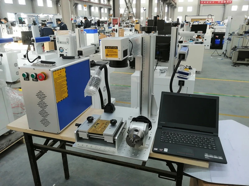 Настольный волоконный лазерный маркировочный станок 30 Вт лазерная