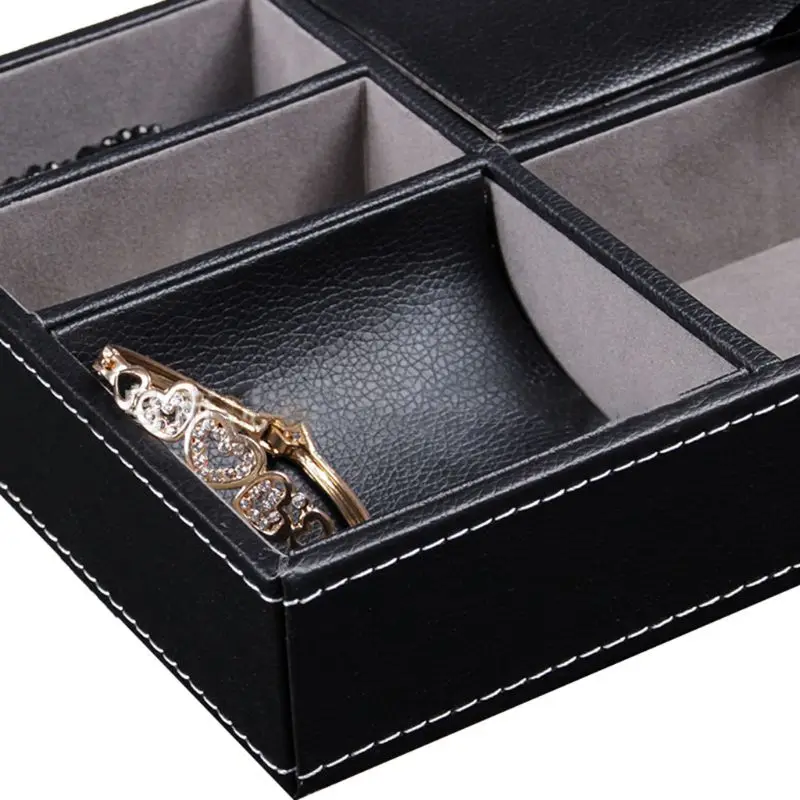 

Desktop Storage Box Office Organize Tray Necklace Stud Earring Keeping Case Box 62KE