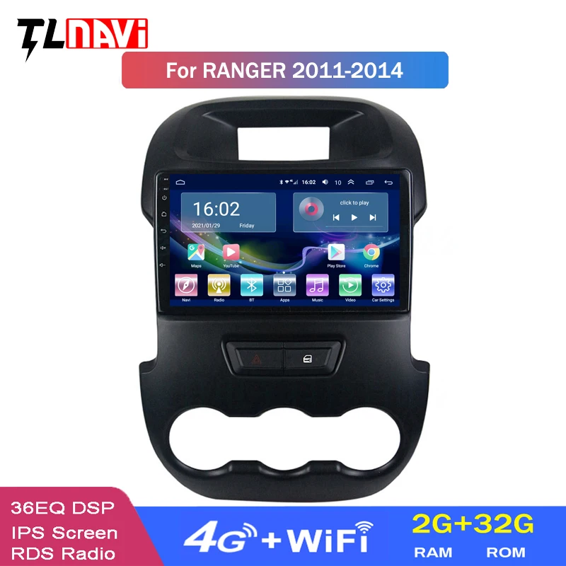 4G LTE 2G RAM Android 10 Автомобильная стерео для Ford Ranger/F250 2011 2014 автомобильное радио DVD