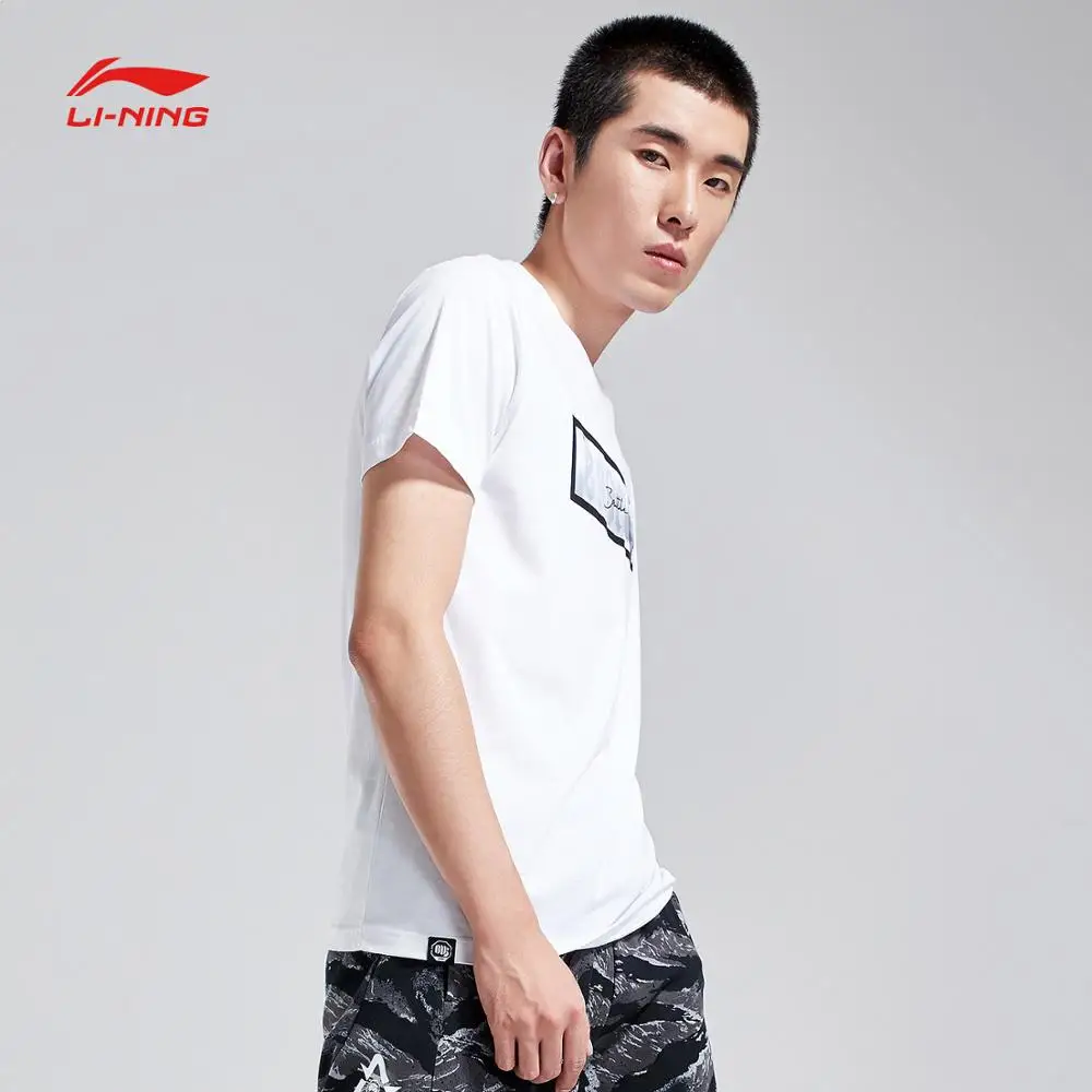 (Break Code) мужские футболки для баскетбола Li-Ning BAD FIVE Спортивная футболка из хлопка и