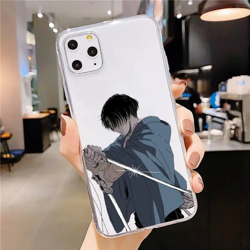 

Attack on Titan Levi Rival Phone Case Transparent soft For iphone 5 5s 5c se 6 6s 7 8 11 12 plus mini x xs xr pro max