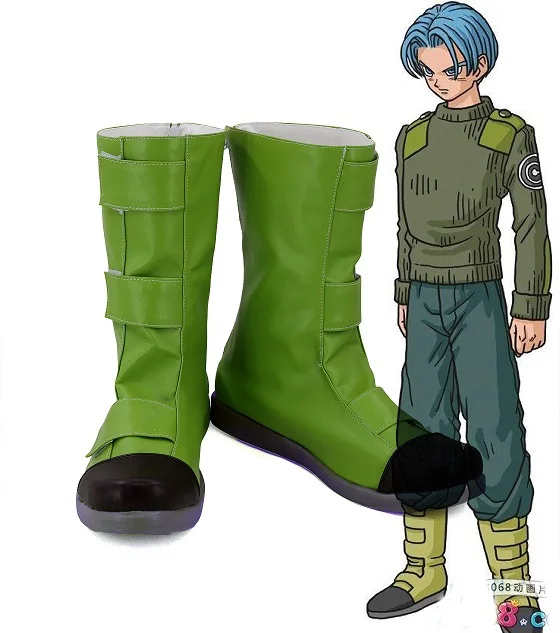 Shoes Аниме «драгонболл» Z Dragon Ball Супер Future Torankusu trunks косплей костюм наряд пальто сапоги Хэллоуин карнавальные костюмы - Цвет: Shoes