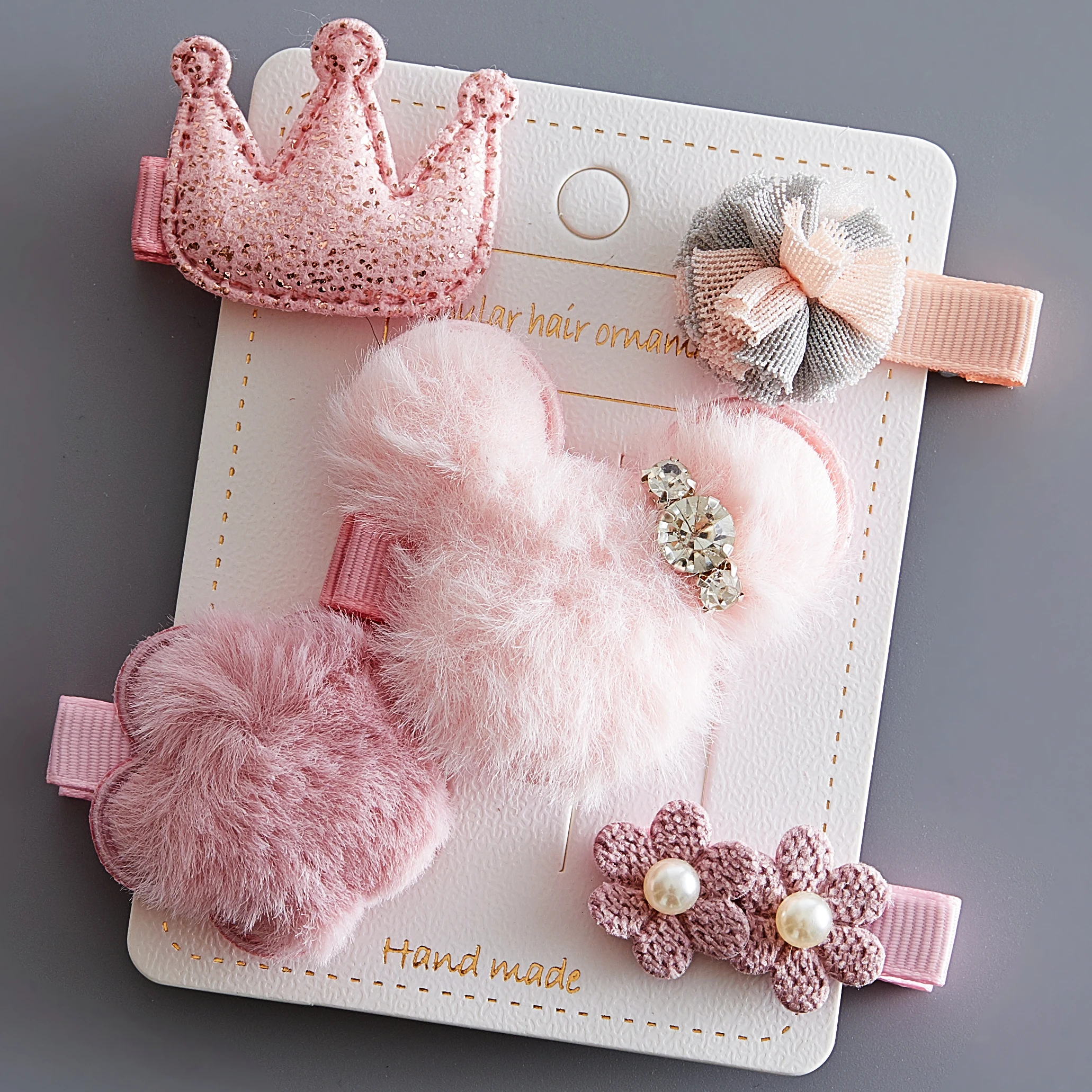 

Cute 5pcs/Pack Kids Barrettes Hairpins Bear Love girls hair bows children stars hair clips for girls children hair Accessories