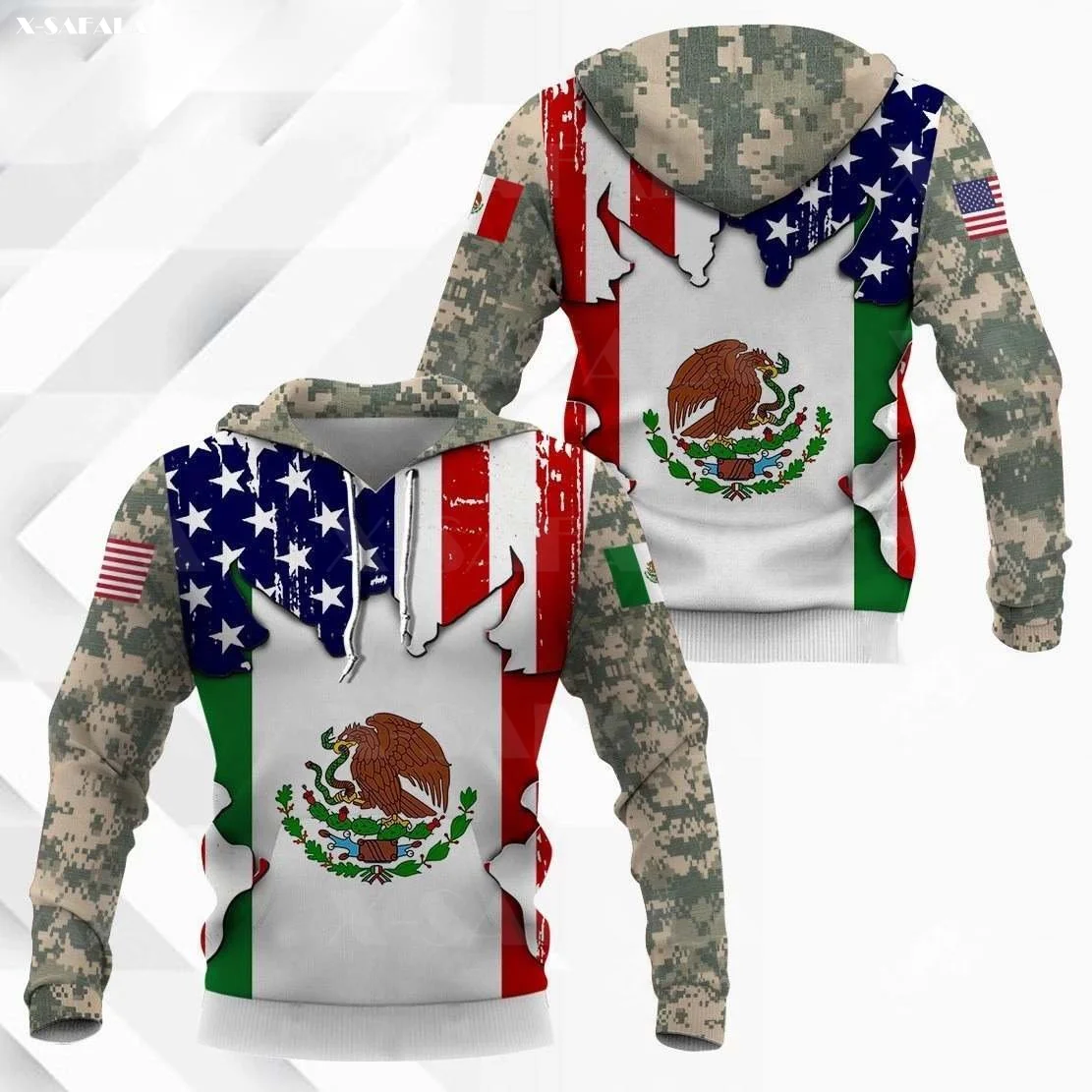 

AMERICAN MEXICO LIMITED EDITION Eagle Flag 3D Print Zipper Hoodie Man Female Pullover Sweatshirt Hooded Jacket Jersey Tracksuits