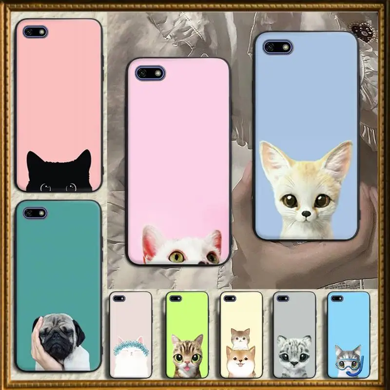 

Cartoon Cat Dog Cute Animal Phone Case for huawei mate 9 10 20 30 40 pro lite x Funda cover