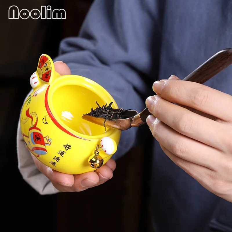 Керамические Герметичные банки Lucky в форме милых кошек для чая Мини специй