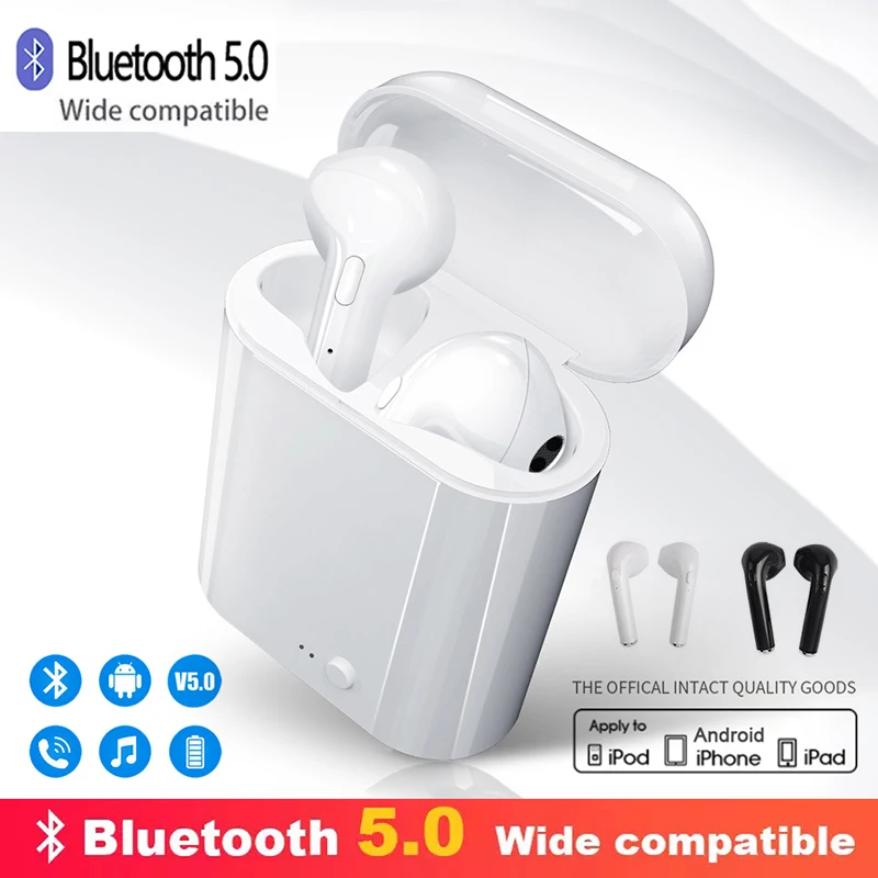 

I7s TWS Bluetooth 5.0 Earphones Wireless Headphones Sport Earbuds Headset with Microphone for Smartphone Xiaomi Samsung Huawei
