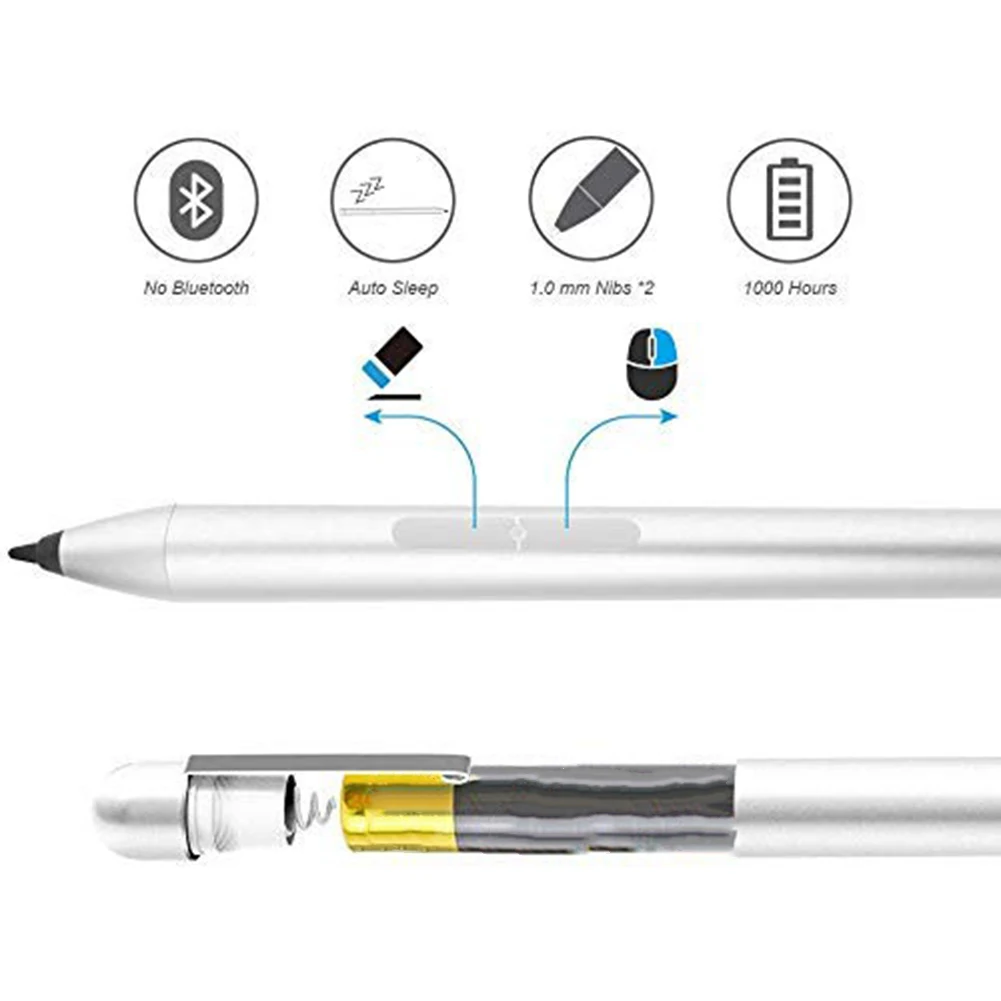Сенсорная ручка из алюминиевого сплава для Microsoft HP Sony Stylus Active Pen не требует