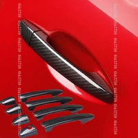 8pcs for mazda 3 axela 2014 2017 carbon fiber texture side door handle cover trim auto parts car modification