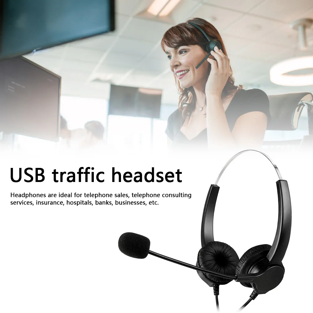 Новая USB гарнитура с микрофоном для колл центра проводная официальная