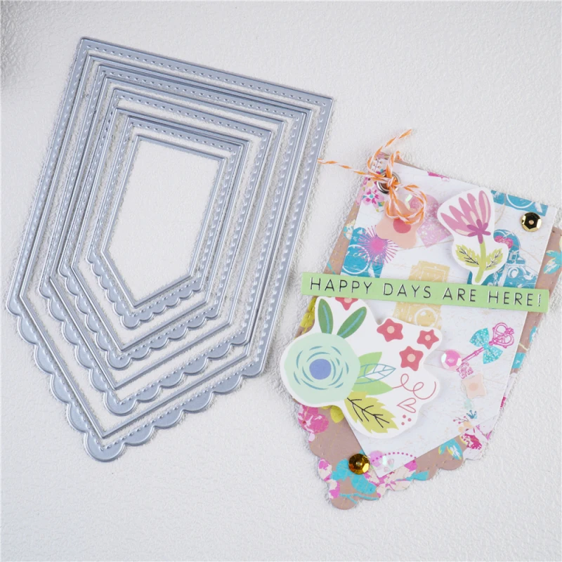

InLoveArts Craft Banner Frame Metal Cutting Dies Cut Mold Scrapbook Paper Craft Knife Mould Blade Punch Stencils Dies New 2021