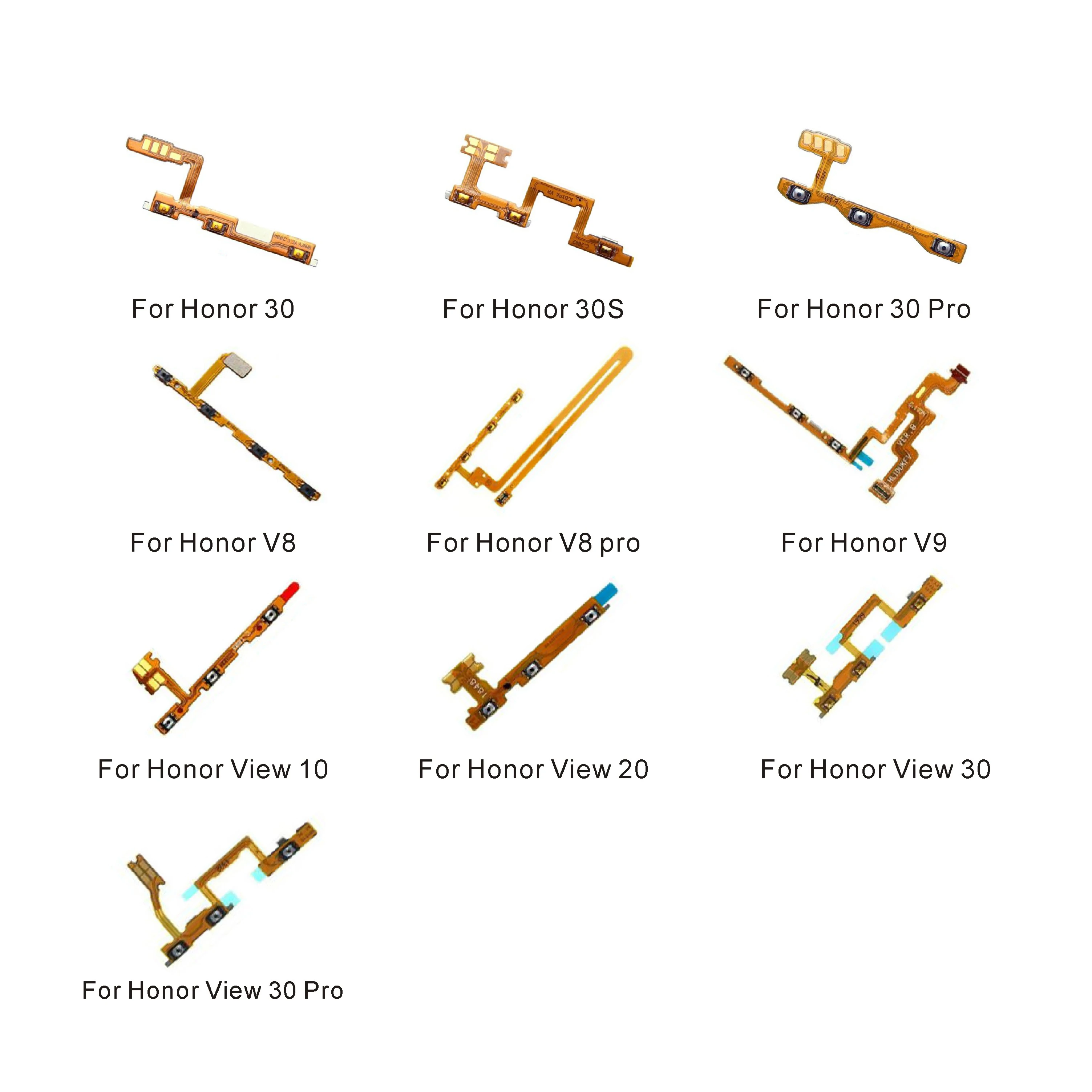 

Гибкий кабель с кнопками вверх-вниз для Honor V8 Pro V9 30 30Pro 30S View10 View 20 30 30Pro