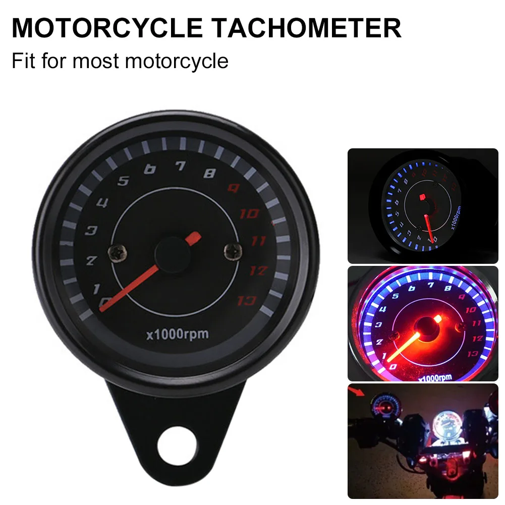 Тахометр для мотоцикла 0-13000 об/мин цифровой электронный индукционный со