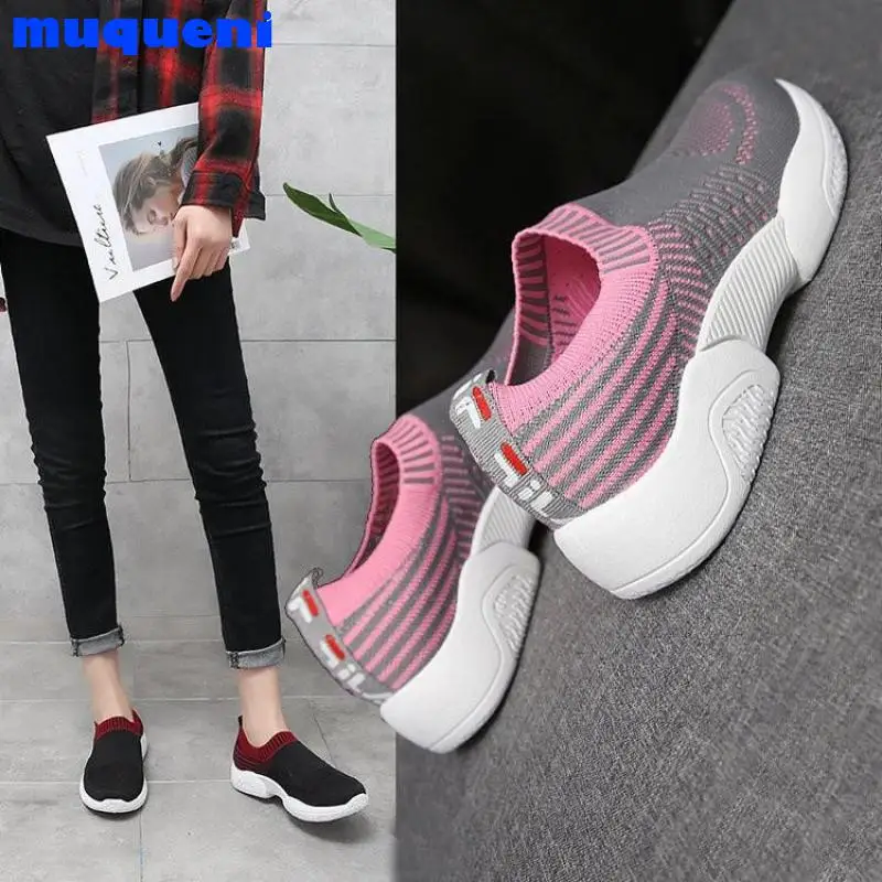 

Fashion Women Mesh Flat shoes patchwork slip-on Casual shoes for woman Walking Shoe Sneakers Loafers Soft Shoes