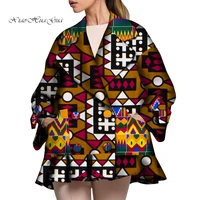 new springautumn african coats for women casual african print patchwork ruffles long sleeve coat women african clothes wy6906