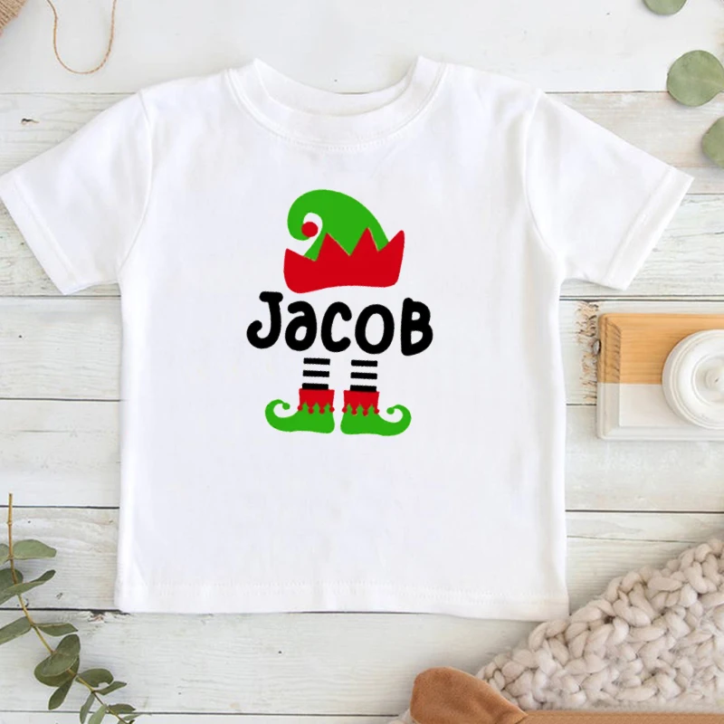 

Christmas Shirt Boy Cute Boys Tshirt Personalized Christmas Gifts for Kids Personalized Kids Shirts Cute Infant Boy Clothes Cute
