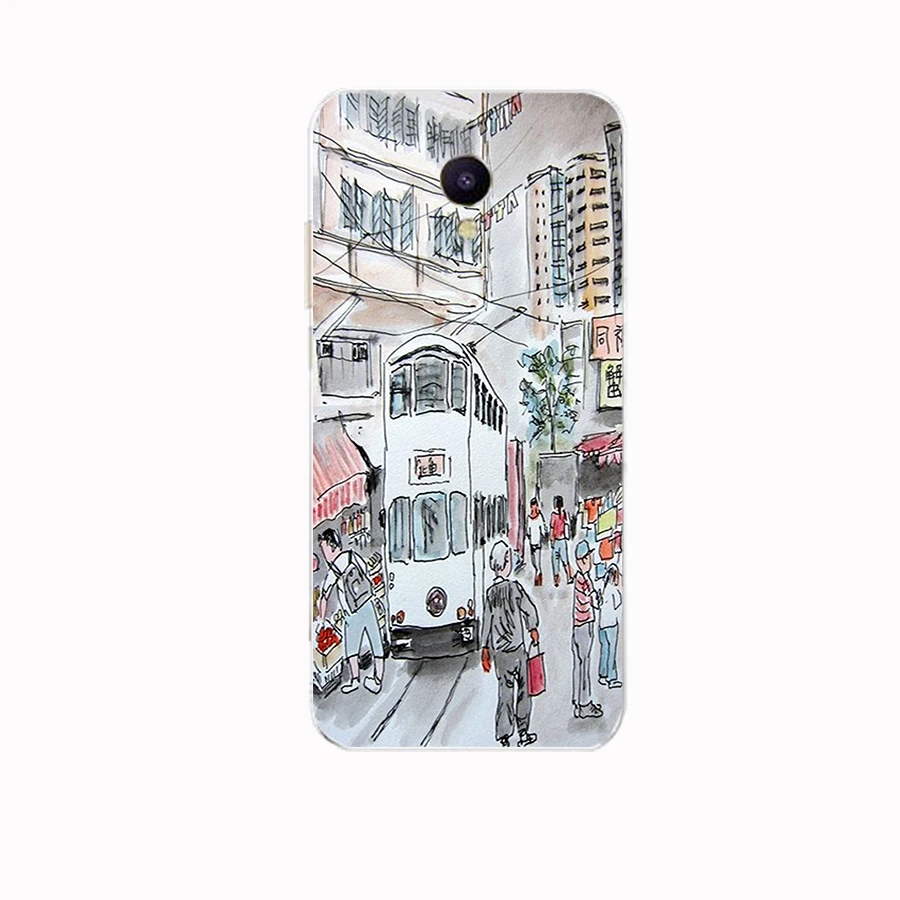 08 Hong Kong подарок чехол для телефона из мягкого силикона ТПУ с рисунком крышка Meizu M5