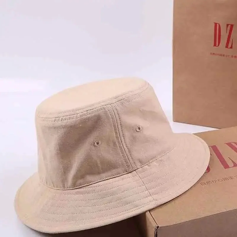 

Plus Size 60-63cm Bucket Hats Women Men Unisex Cotton Summer Sunscreen Panama Hat Soild Pure Color Outdoor Fisherman Beach Cap